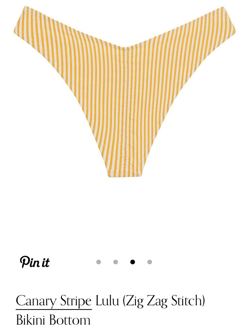 Montce Yellow Canary Stripe Cabana & Lulu Bikini Set, Size S - Picture 6 of 8